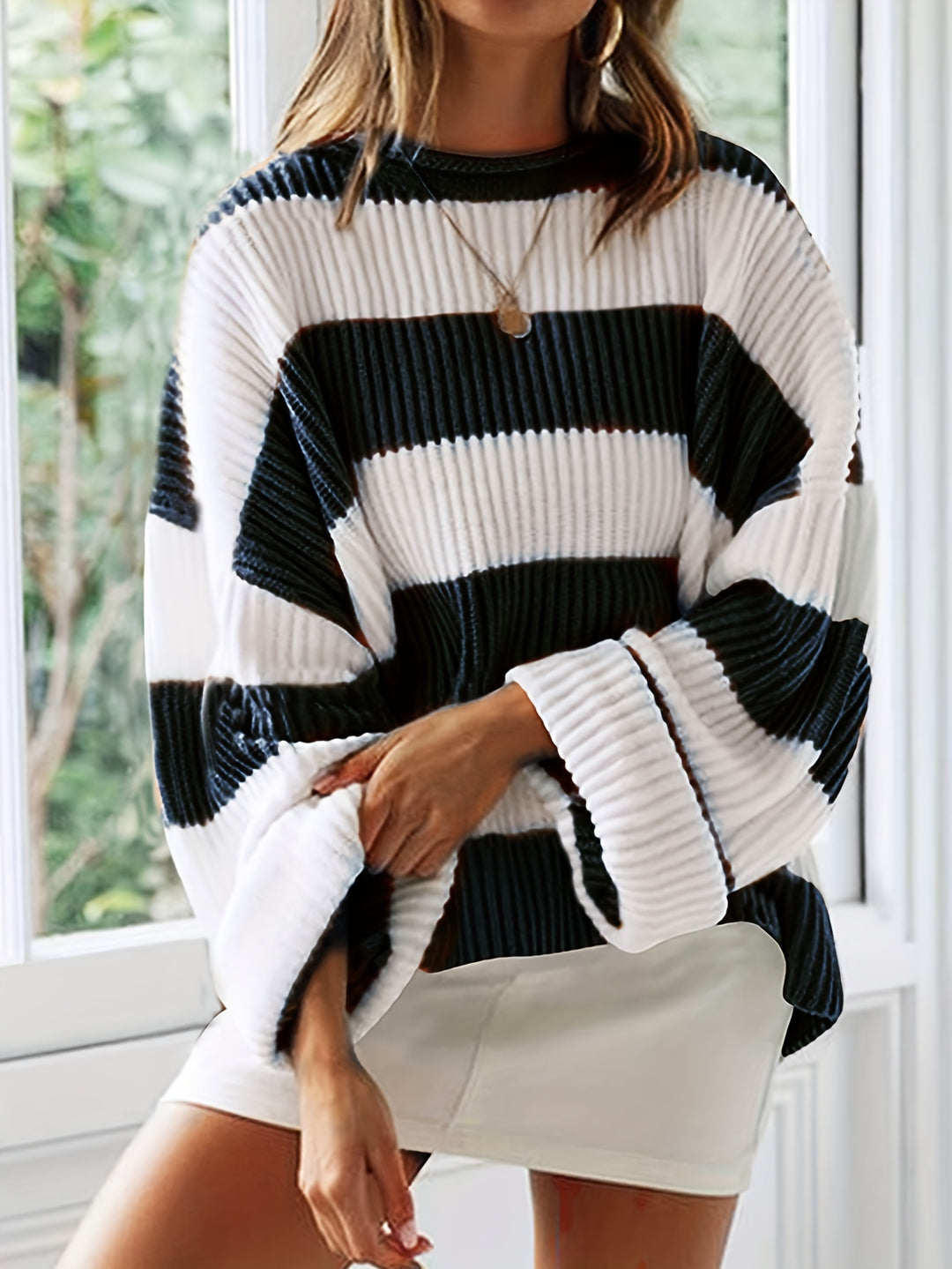 Isla™ | Cozy Striped Knit Sweater