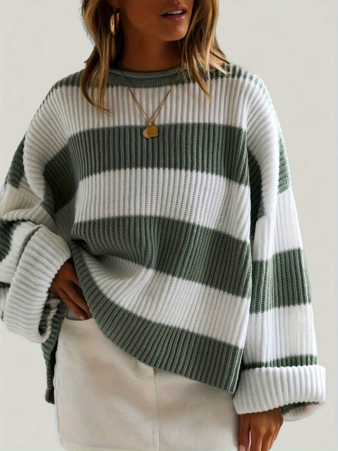 Isla™ | Cozy Striped Knit Sweater