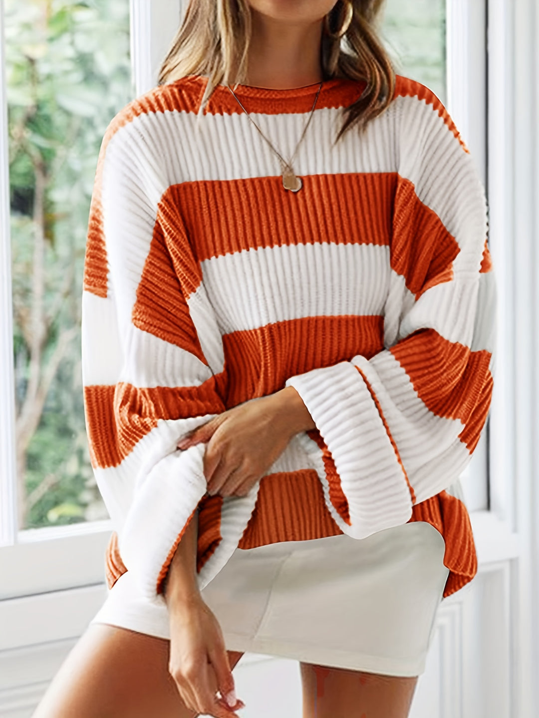 Isla™ | Cozy Striped Knit Sweater