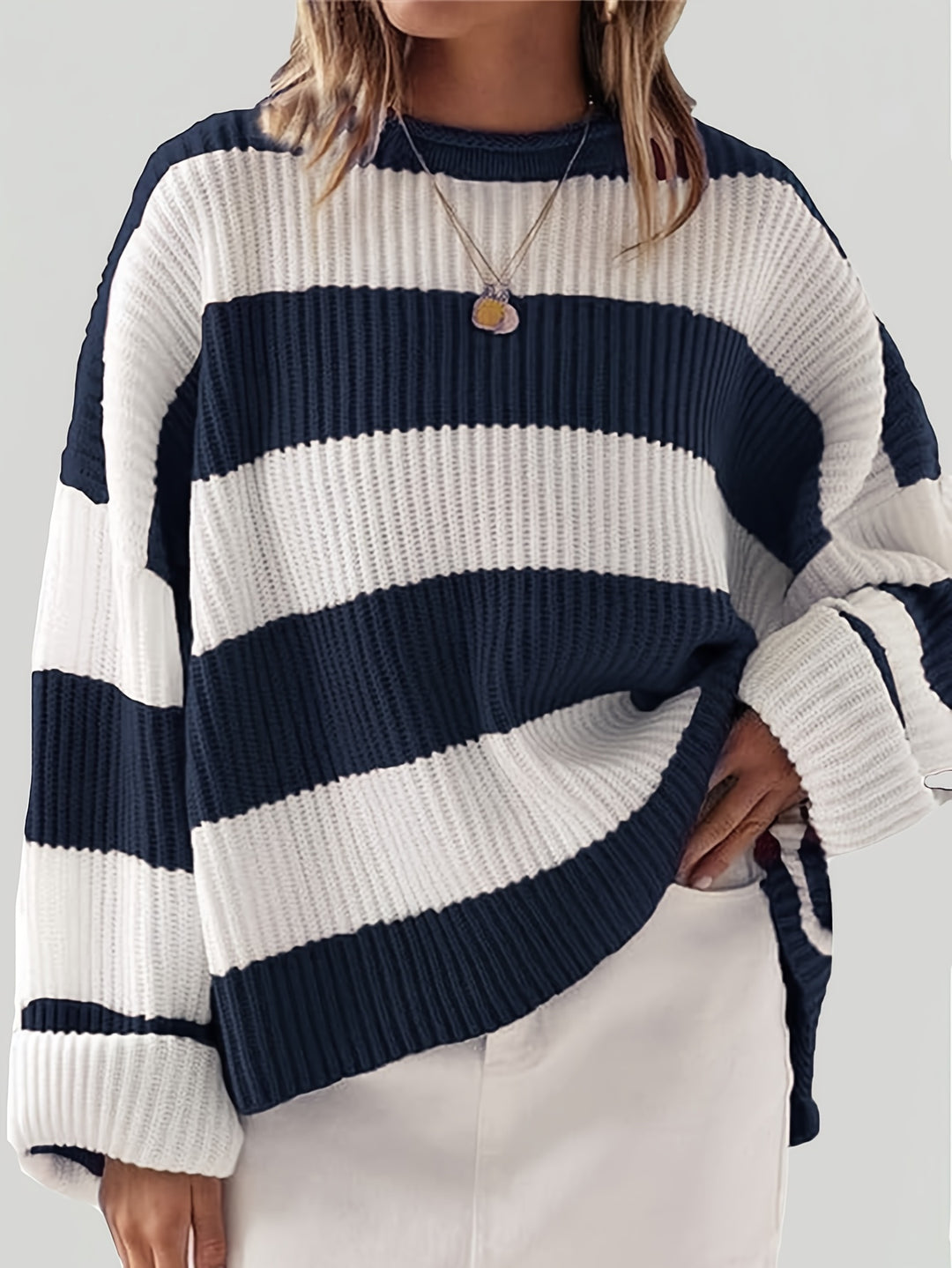 Isla™ | Cozy Striped Knit Sweater