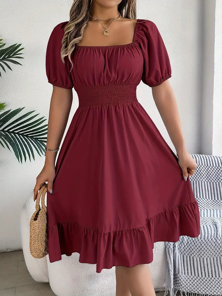 Sophia™ | Elegant Puff Sleeve Dress