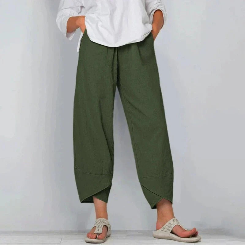 Natalie | Chic Cotton & Linen Trousers