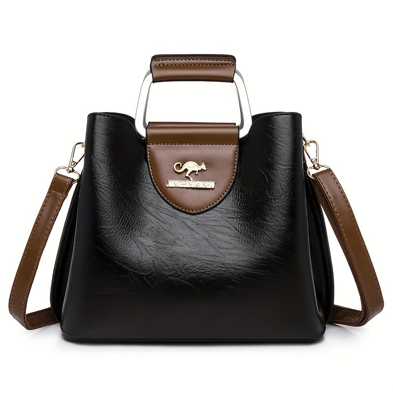 Lily Melbourne Anique - Stylish leather bag with spacious compartments and adjustable strap