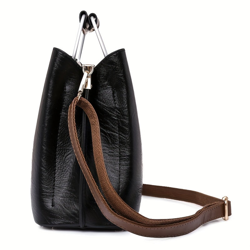 Lily Melbourne Anique - Stylish leather bag with spacious compartments and adjustable strap