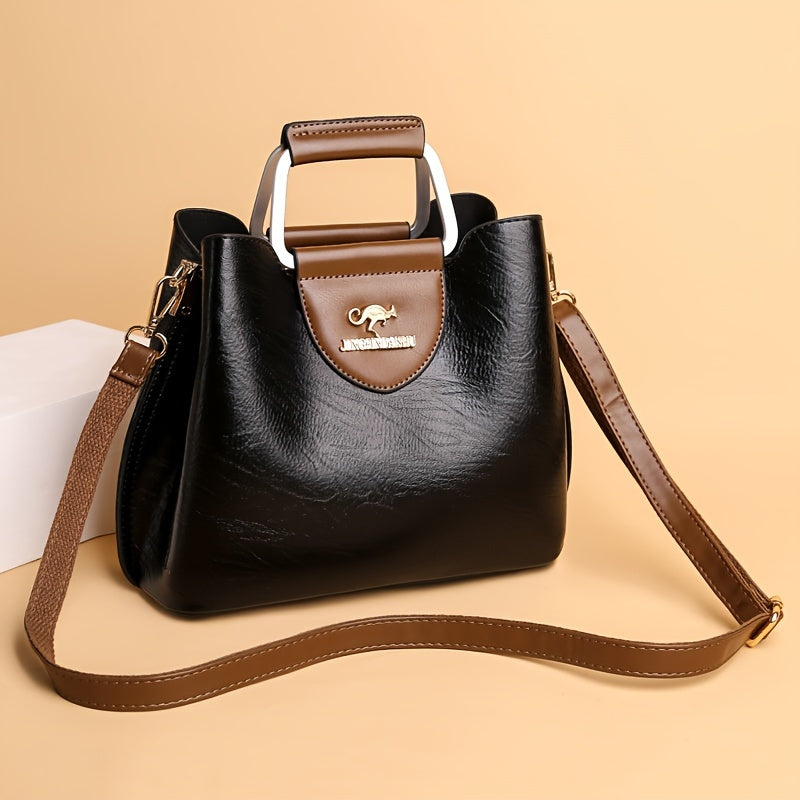 Lily Melbourne Anique - Stylish leather bag with spacious compartments and adjustable strap