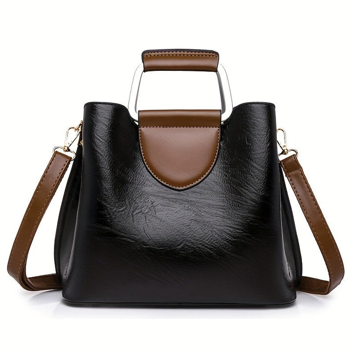 Lily Melbourne Anique - Stylish leather bag with spacious compartments and adjustable strap