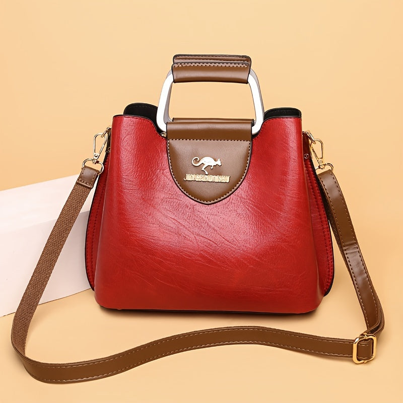 Lily Melbourne Anique - Stylish leather bag with spacious compartments and adjustable strap