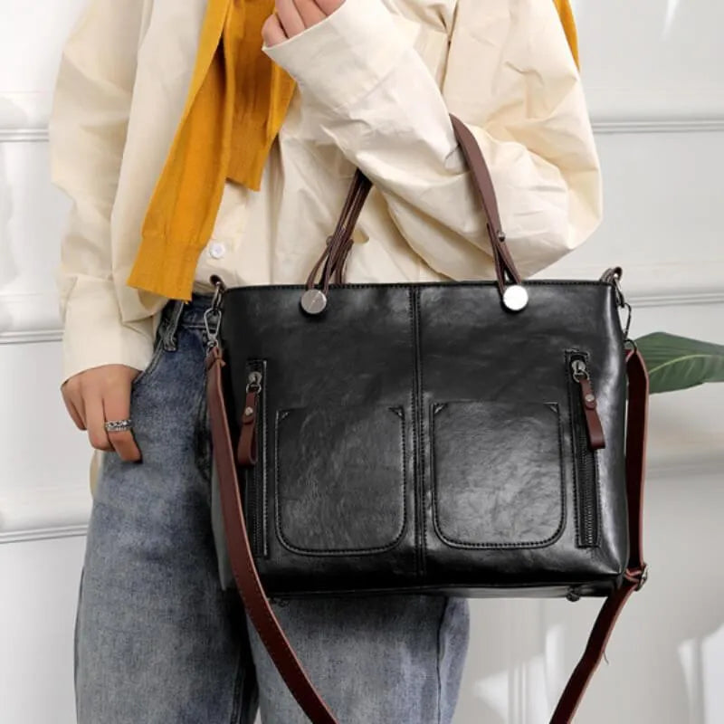 Lily Melbourne Wendy - Timeless leather shoulder bag for elegant style and durability