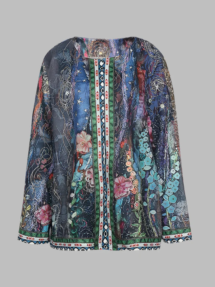 Hannah I Retro Style Printed Jacket