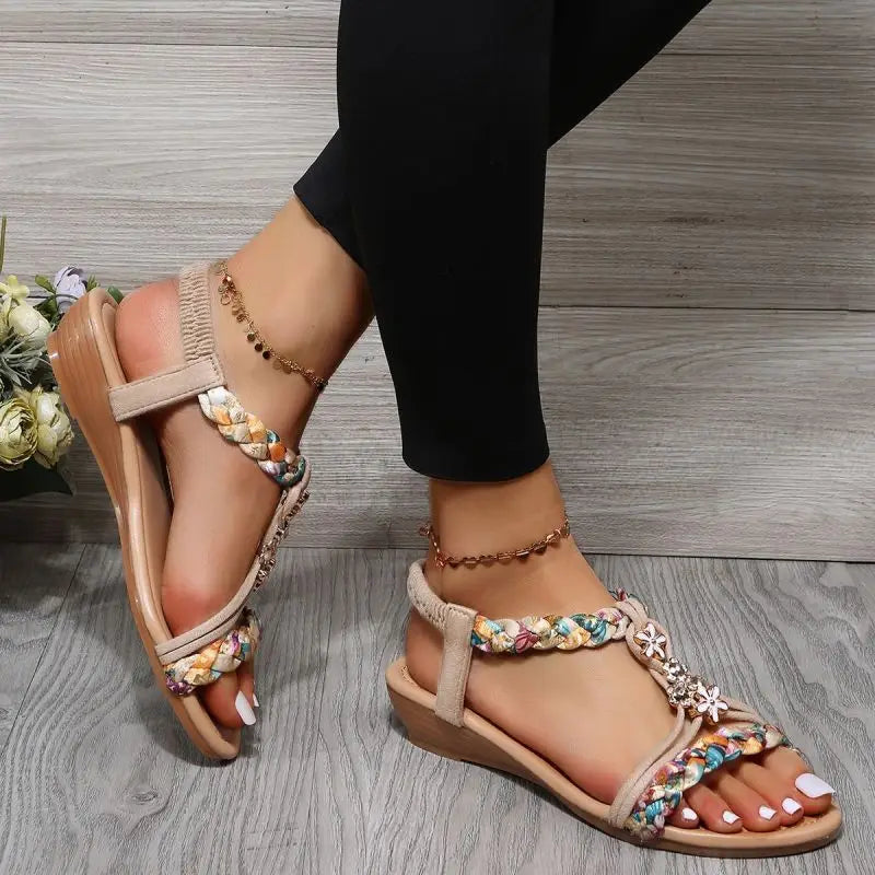 Lioran™ | Chic Braided Flat Sandals