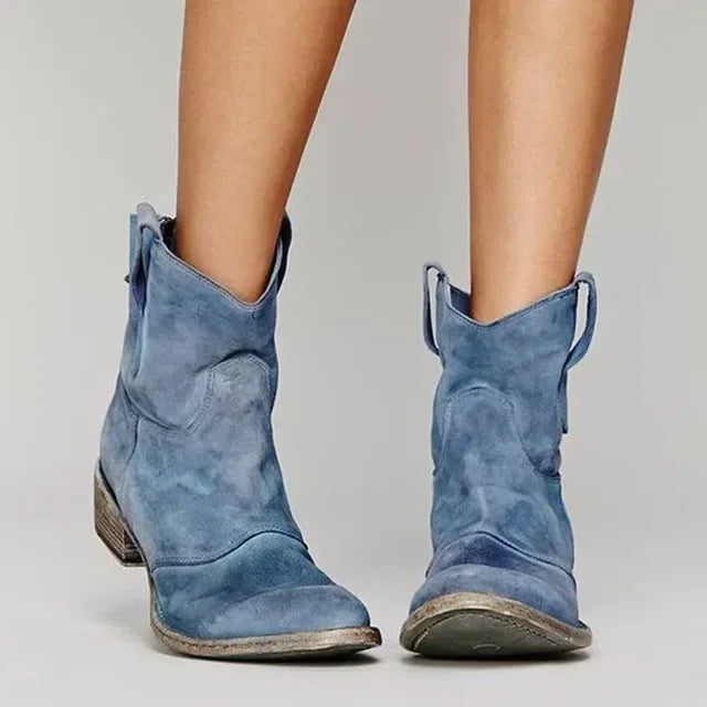 Destiny Vintage Cowboy Ankle Boots