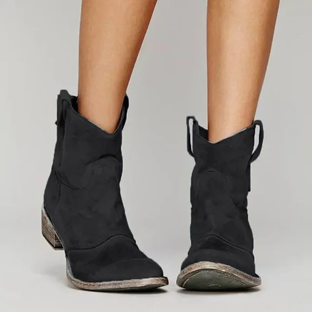 Destiny Vintage Cowboy Ankle Boots