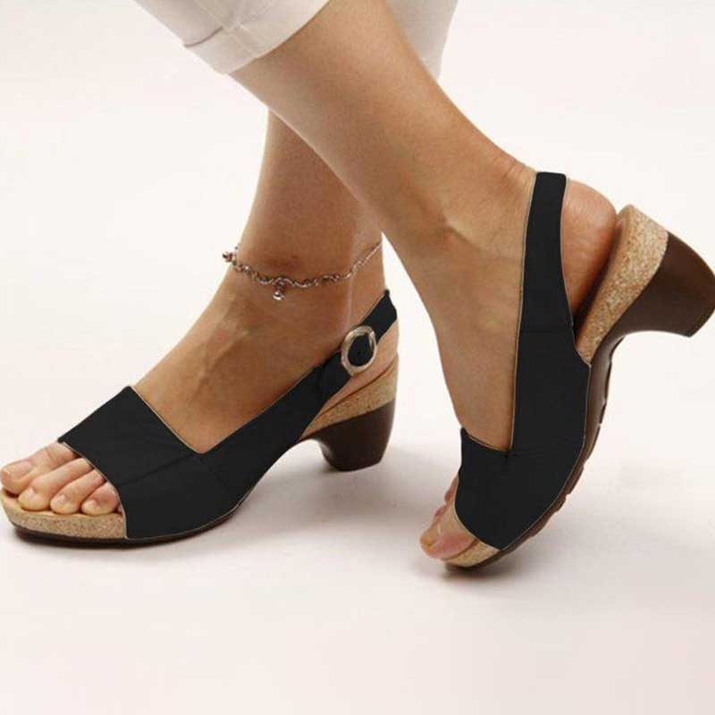 Shalin orthopedic sandals with heels