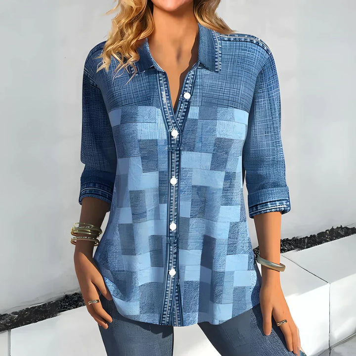 Nellie™ | Checkered Modern Blouse