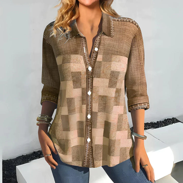 Nellie™ | Checkered Modern Blouse