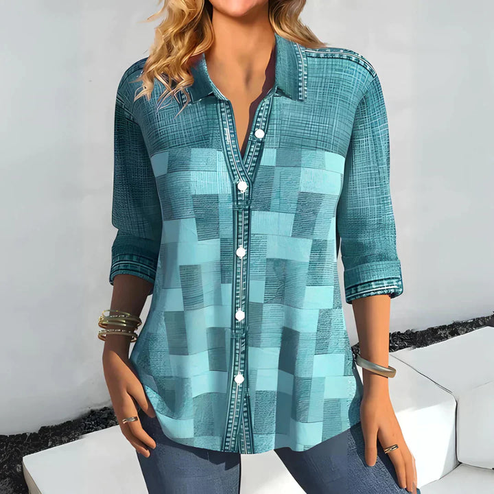 Nellie™ | Checkered Modern Blouse