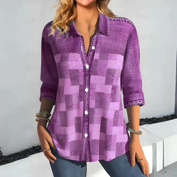 Nellie™ | Checkered Modern Blouse