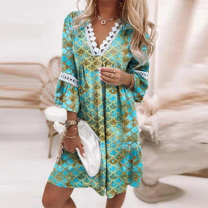 Boho Printed Mini Dress | Relaxed Fit & Flowy Design | Perfect for Summer