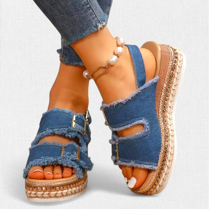 Ayla ™ | Casual Denim Wedges