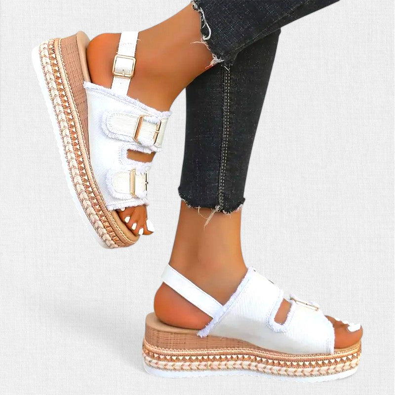 Ayla ™ | Casual Denim Wedges