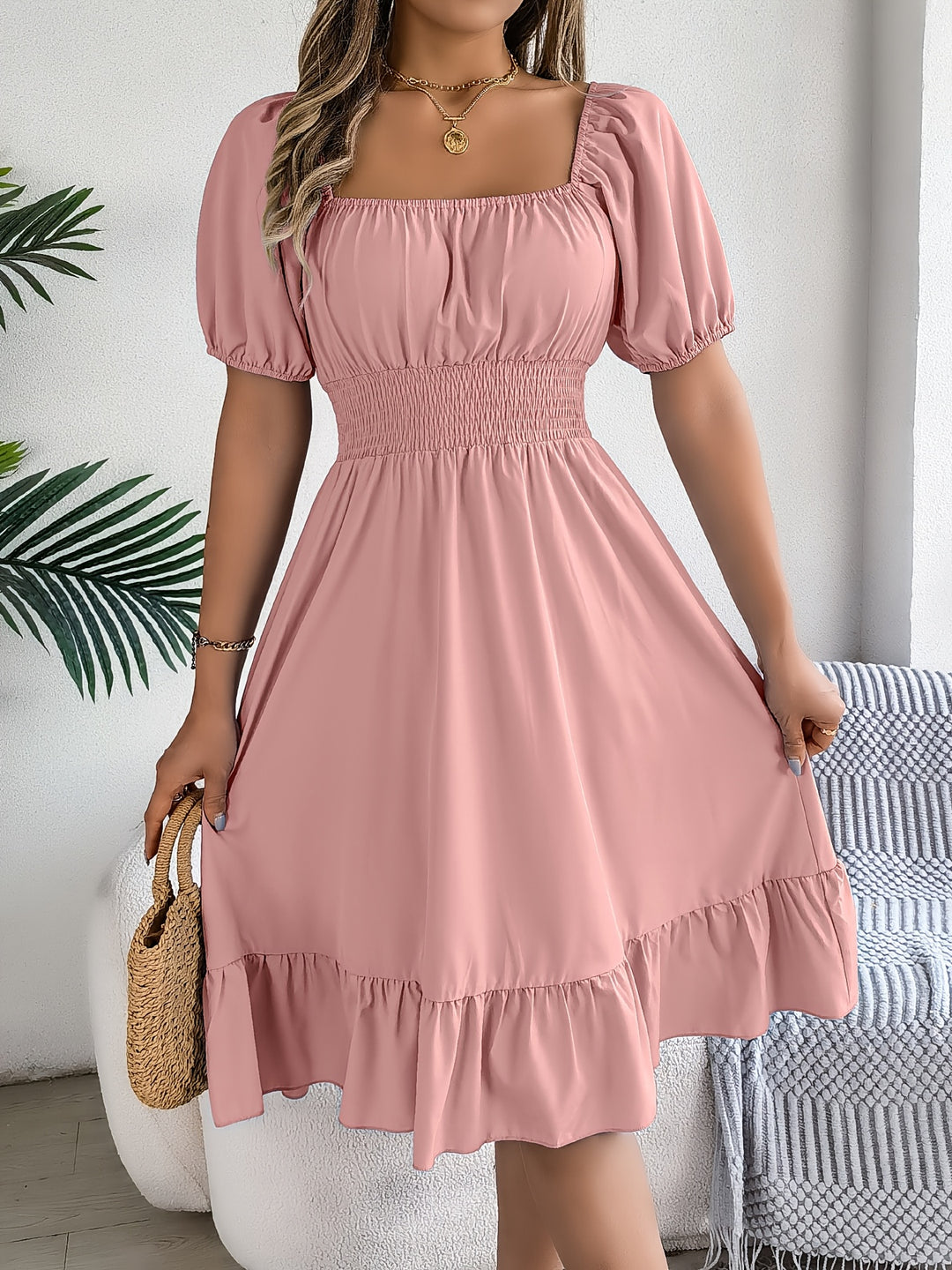 Sophia™ | Elegant Puff Sleeve Dress