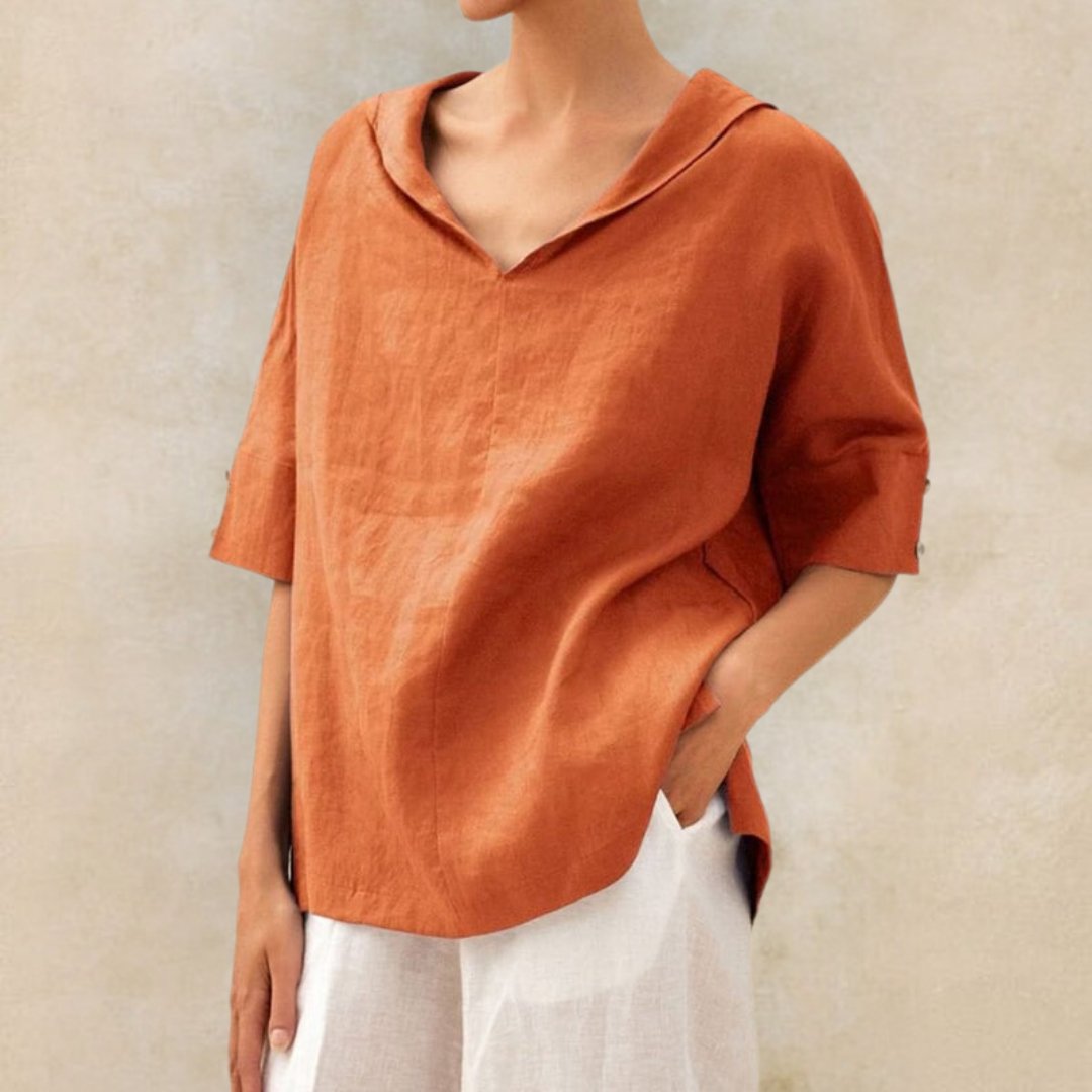 Adelaide™ | Women's Casual Linen V-Neck Shirt