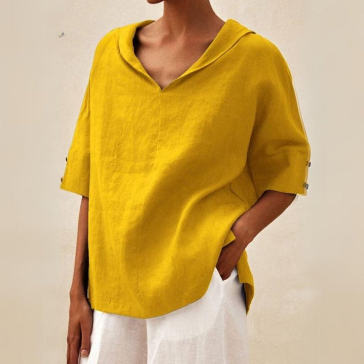 Adelaide™ | Women's Casual Linen V-Neck Shirt