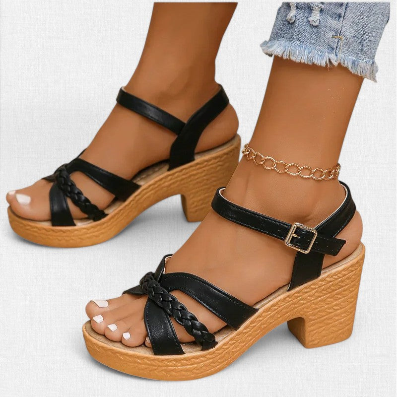 Sadie™ | Trendy Supportive Mid-Heel Platform Sandals