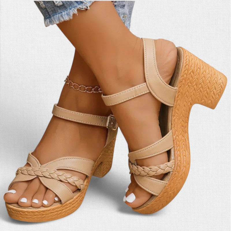 Sadie™ | Trendy Supportive Mid-Heel Platform Sandals