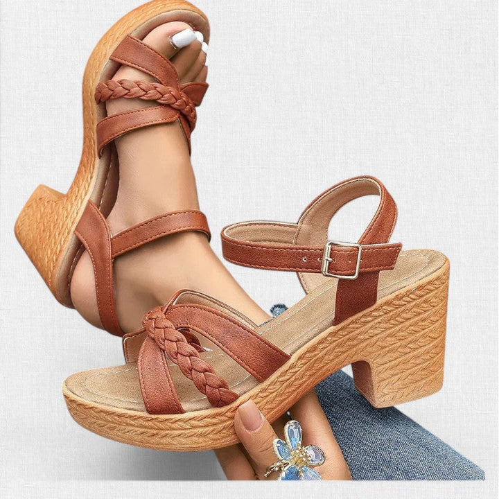 Sadie™ | Trendy Supportive Mid-Heel Platform Sandals