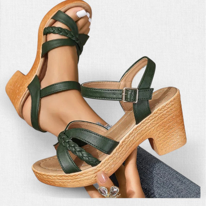 Sadie™ | Trendy Supportive Mid-Heel Platform Sandals