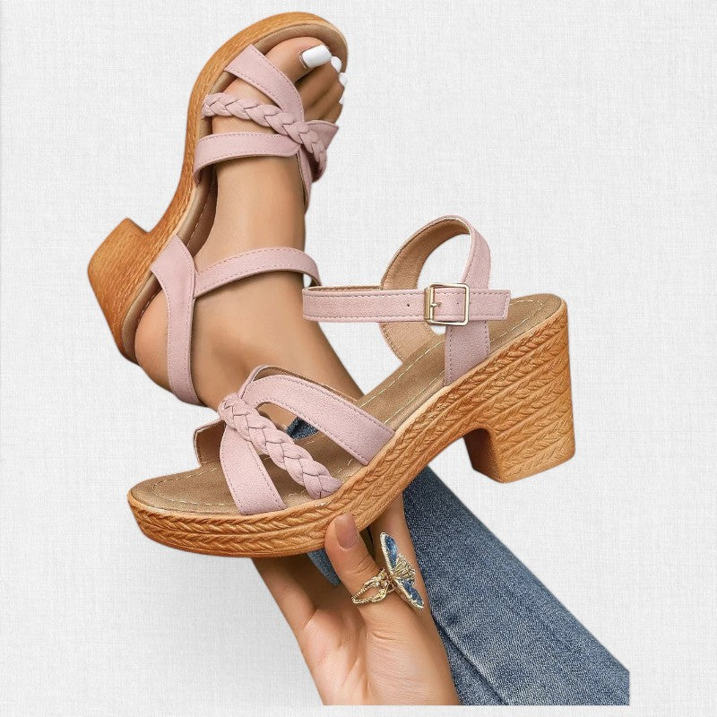 Sadie™ | Trendy Supportive Mid-Heel Platform Sandals