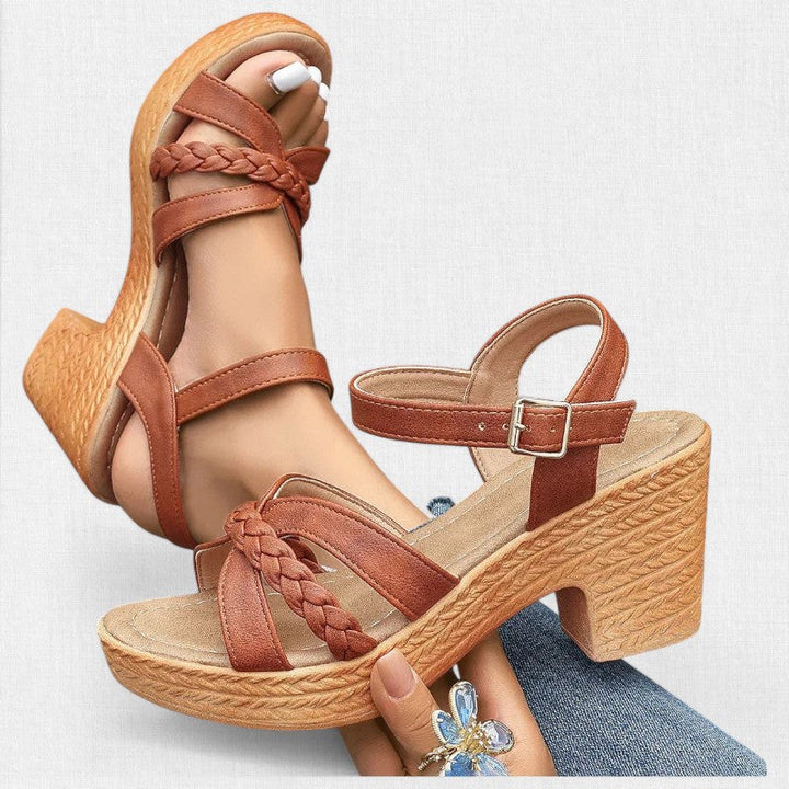 Sadie™ | Trendy Supportive Mid-Heel Platform Sandals