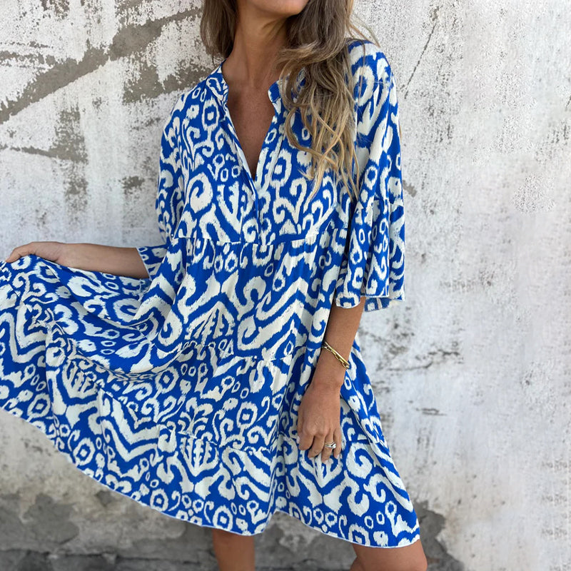 Skyla |  Printed  Sleeve Dress