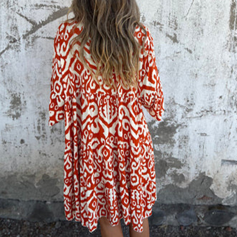 Skyla |  Printed  Sleeve Dress