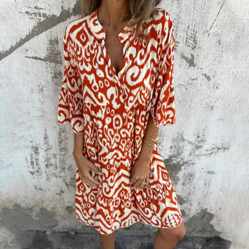 Skyla |  Printed  Sleeve Dress