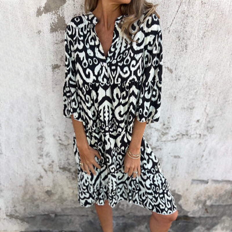 Skyla |  Printed  Sleeve Dress