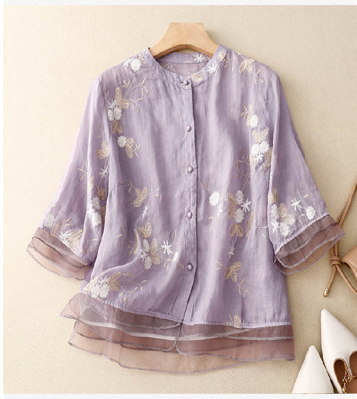 Eloise™ | Embroidered Cotton Blouse