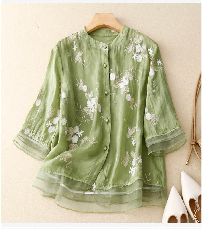 Eloise™ | Embroidered Cotton Blouse